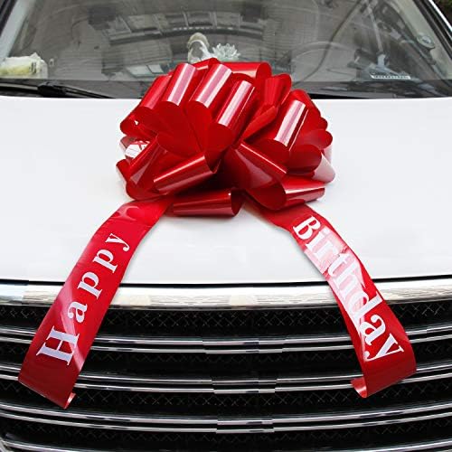 Picowe velika crvena mašna za automobil, džinovski Ribbon repovi za Sretan rođendan mašne za umotavanje