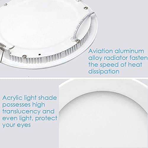 Aolyty Ultra Thin 15w LED stropno svjetlo 7 ugradno okruglo svjetlo za dom, ured, Tržni Centar, niska potrošnja