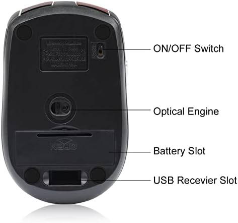 2.4 Ghz bežični miš podesivi DPI Gaming 6 dugme optički miš sa USB prijemnikom za računarsku dodatnu opremu