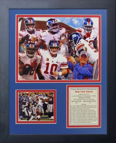 Legende nikad ne umiru & 34; 2011 New York Giants Super Bowl Champions uokvireni foto kolaž, 11 x 14-inčni,