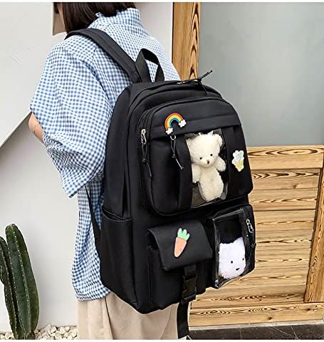 Mqun Kawaii 5-dijelni ruksak za djevojčice sa slatkim priborom za medvjede, školski pribor Školska torba