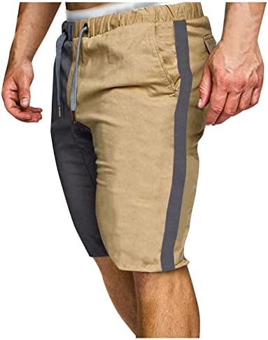 Muške tanke fit teretne hlače Muške boje podudaranje prugastog povremenih kratkih modernih tkanih tereta