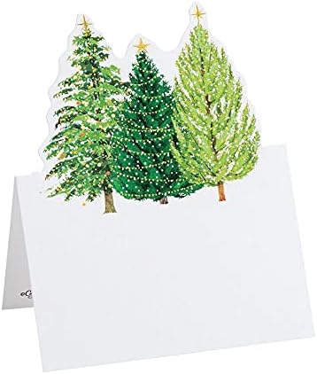 Caspari božićna stabla sa lampicama Die-CUT MACE kartice - 8 po paketu