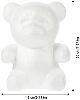 PROVOZOOM PENA CONE 2PCS Polistiren modeliranje medvjeda oblici obloge bijela DIY Craft medvjed kalupe Cvjetni