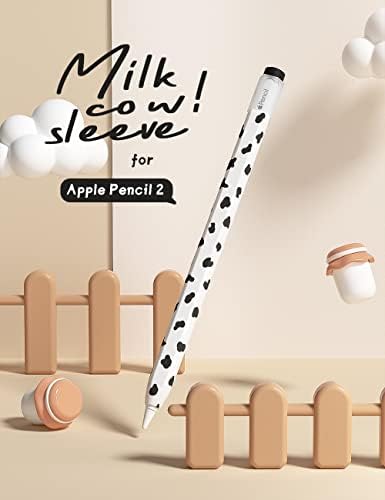 Eletiuo Cow Print Silikonska futrola za jabuku Olovka 2LD Generaion poklopac, zaštitni prikrivanje kože