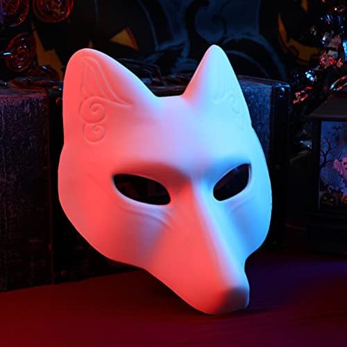 Toyvian Halloween kostimi 2pcs Fox maska, Halloween White Fox maska ​​Životinjska maska ​​DIY prazna maska