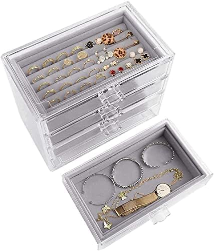 4 ladica akrilni nakit kutija za odlaganje zvona nakit za skladištenje nakita naušnice ogrlica narukvica