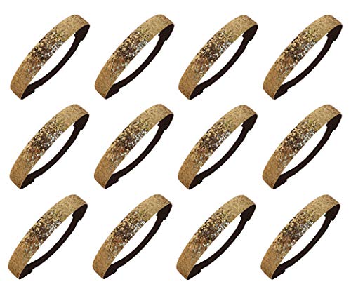 Kenz Laurenz 12 paketa Glitter Headbands U PICK-elastična rastezljiva svjetlucava modna traka za glavu za tinejdžere djevojke žene Softball odbojkaška košarkaška sportska ekipa Set hair Accessories Store