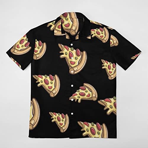 Pizza muške košulje kratki rukav dugme down ljetna plaža Shirt Regular Fit Tops grafički Tees