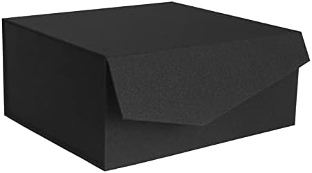 YAWOIRG Crna Poklon kutija Velika, 6 pakovanja 9x9x4 inča