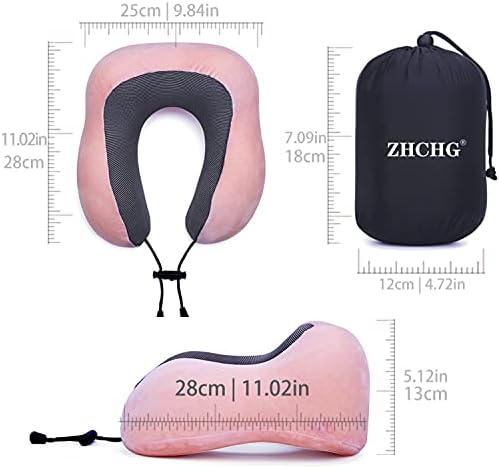 Zhchg 2 Pack Putni jastuk, najbolji jastuk za pjenu za avion za avion, udoban jastuk za glavu udoban jastuk