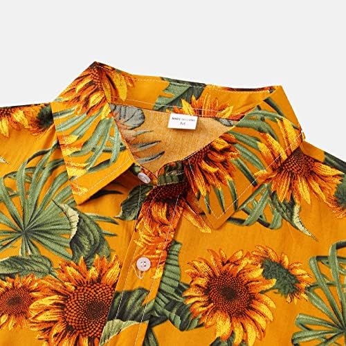 Ljetne muške haljine muške Casual modne majice Top Flower Hawaii štampane zgodne majice kratke kragne