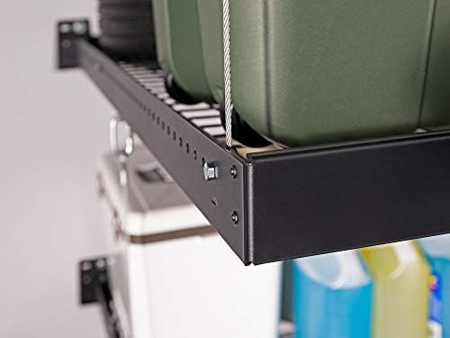 Novi proizvodi Pro serije Crni 4 Ft. X 8 ft. Zidna čelična polica, garaža režijski troškovi, 40400