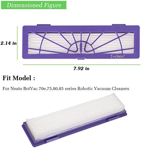 I-clean 16-Pack filteri dodatna oprema za sve Neato Botvac Robotics 70e 75 80, D serija D75 D80 D85, povezani