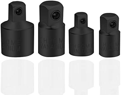 Apalie 4 kom crni set adaptera za utičnicu, kvadratni Adapter za utičnicu, komplet pretvarača reduktora
