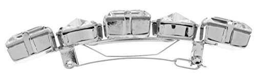 L. Erickson mala sienna kristalna bareta - kristal / srebro