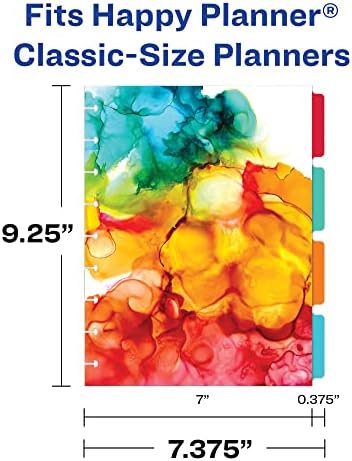 Dividers Avery Planer za sretan planer 9-diskova klasičnih planera veličine, set 4-tab, AMY mandarinski