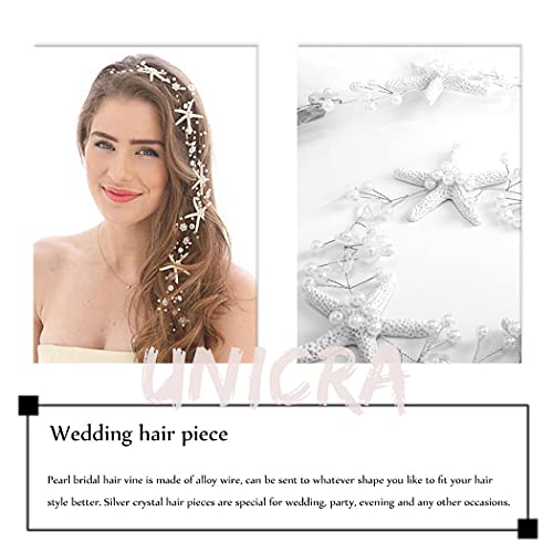 Unicra Starfish Bride vjenčanje Hair Vine Pearl Bridal headpiece Mermaid Headpiece plaža vjenčanje Hair