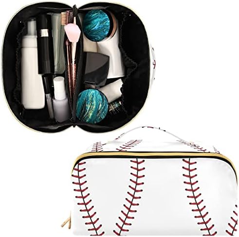 INNEWGOGO softball bejzbol kozmetička torba za ženska torba za šminku sa prenosivim ručkama Multifunkcionalna