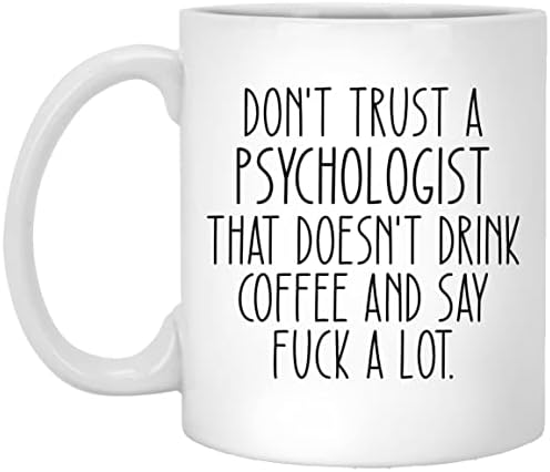 SuBin shop Ne vjeruj psihologu koji ne pije kafu i kaže Jebi puno smiješna šolja za kafu, psiholog poklon,