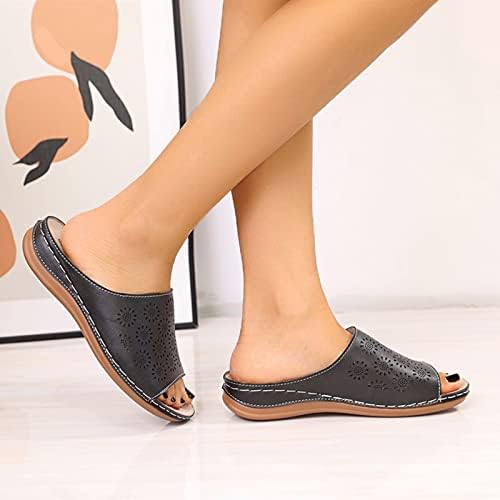 Papuče za žene u zatvorenom vanjskom stilu Ljeto modna šuplja ravna proljeća rimska plaža Flip flops sandale