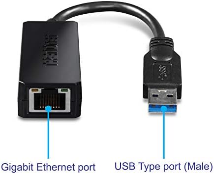 TRENDnet USB 3.0 to Gigabit Ethernet Adapter, Full Duplex 2Gbps Ethernet brzine, do 1Gbps, USB to Gigabit