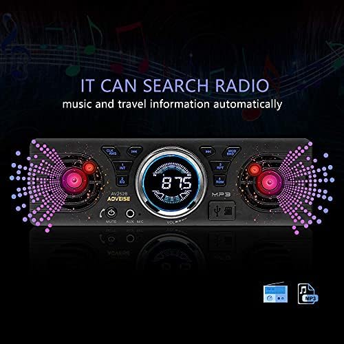 BOOMBOOST AV252 12V 1 DIN SD kartica FM auto radio stereo mp3 radio ugrađeni zvučnici sa Bluetooth zvučnici