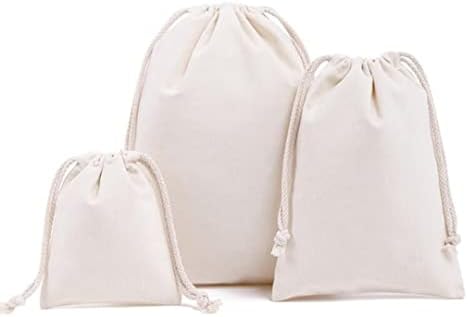 Torbe za odlaganje, višekratne pamučne torbe za vezice tkanina torba za odlaganje za sitnice kuhinja za