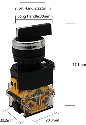 Mopz 22mm selektorski gumb okretni prekidač zasumce Trenutak 2NO 1NO1NC 2 3 Pozicija DPST 10A 400V prekidač