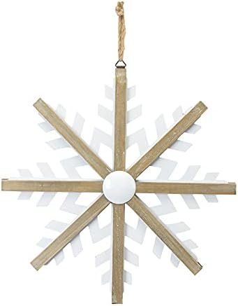 Melrose International Ornament Snowflake 16 Željezo / Drvo