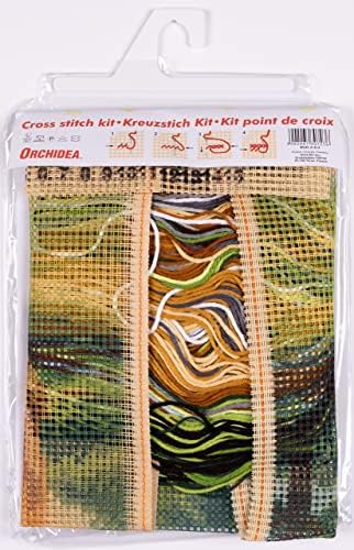 Orchidea-jastuk Cross Stitch Kit - pas-štampane platno-4,5 Count-za odrasle-9538