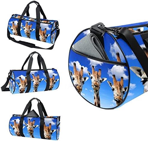 MaMacool žirafa i Blue Sky torba za nošenje preko ramena platnena putna torba za teretanu Sport Dance Travel