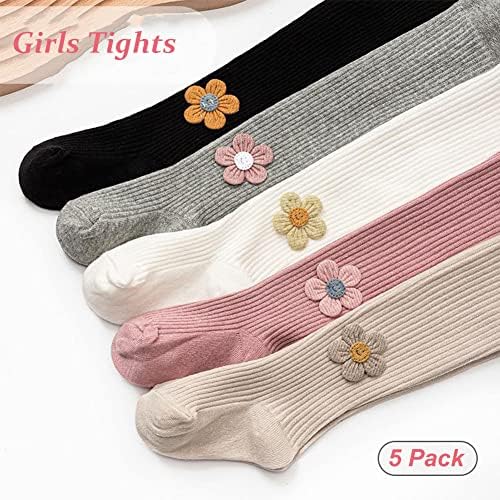 Koferi za bebe Djevojka za djecu 3/4/5 Pakovanje kabla pletene tajice Little Girls Bespremljene čarape luče