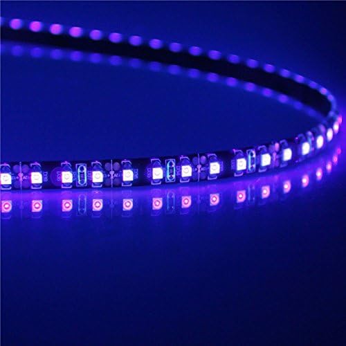 Alarmpore 16.4 ft 3528 SMD Blacklight UV Purple 395-405nm 600Leds LED fleksibilna traka konop vodootporna