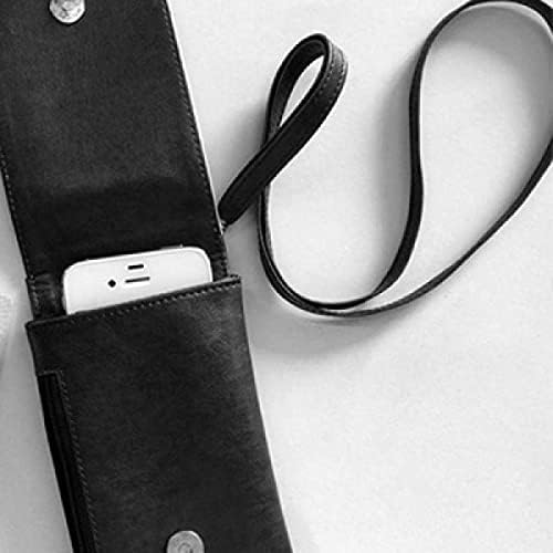 Hum kulturni slovo uzorak Telefon novčanik torbica viseće mobilne torbice Crni džep