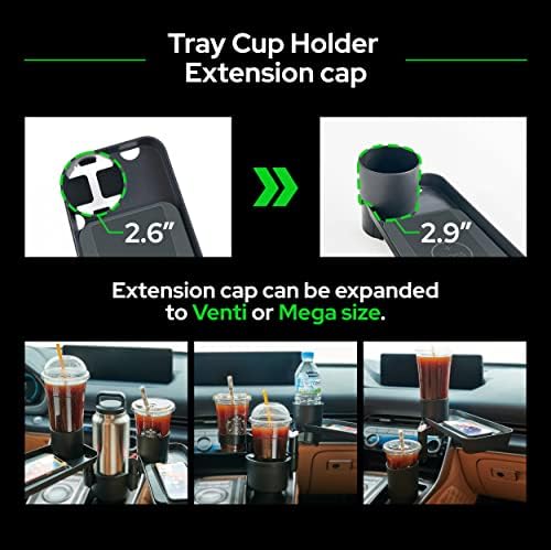 Trostruki držač za automobilski čaj Expander Priključiva ladica s podesivom bazom i velikim bocama i prepuštenim