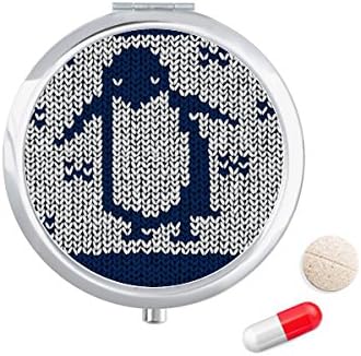 Penguin Knit Nordic Illiustration Pattern Pill Case Džepna Kutija Za Skladištenje Lijekova Dozator Za Kontejnere
