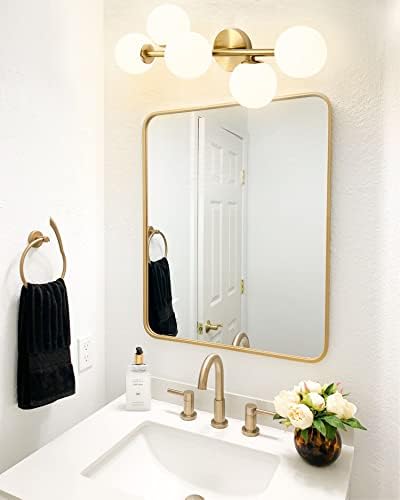 Toaletna svjetla za kupaonicu, 5-lagana Rasvjetna tijela za kupaonicu, moderno mesingano svjetlo za kupaonicu