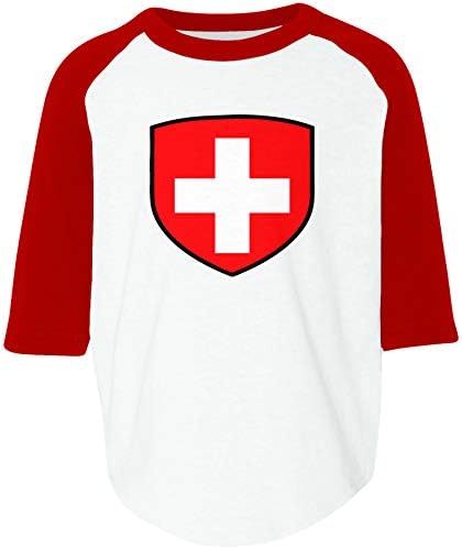 Amdesco Švicarska Shield Swiss Flag DIDDLER Raglan majica