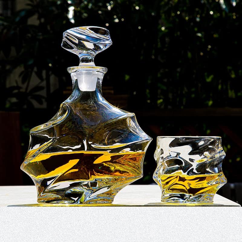 cathyladi Old Fashioned Whiskey Glasses Luxury, Set od 2/4/6 Glass Cups za piće Handmade Gift for Bourbon