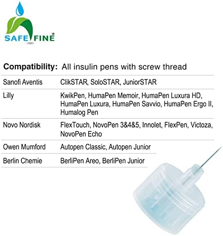 Sigurne sitne inzulinske olovke 11 mm 31g tanka zidna tehnologija za bezbolno ubrizgavanje 100 kom / kutija