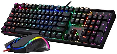 Redragon K551-RGB-BA mehanička tastatura za igre i miš kombinovani žičani RGB LED pozadinsko osvetljenje
