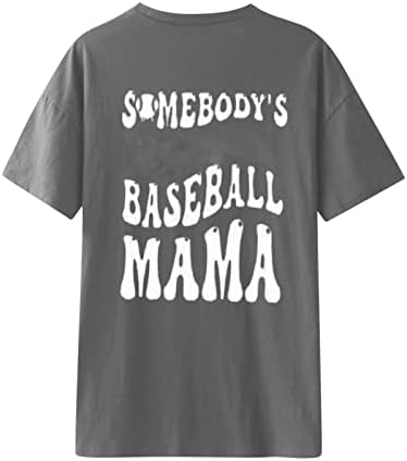 Mrgiinri bejzbol mami za žene 2023 bejzbol grafička majica Summer casual kratkih rukava mama mama