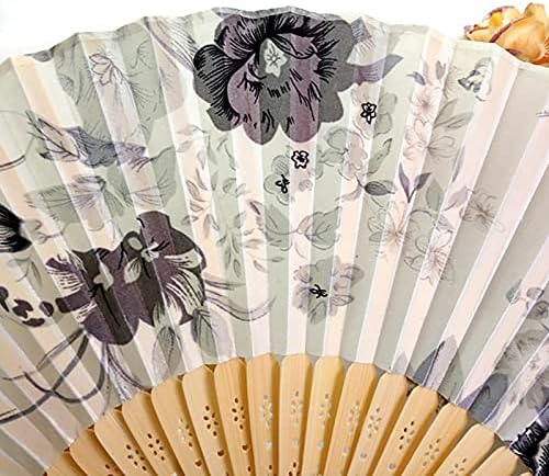 Navijački ventilator Vintage bambus preklopni ručni ručni lotos ventilator ples svadbene zabave Žene Fotografija