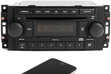 1 Tvornički radio AM FM CD pomoćni ulaz Bluetooth kompatibilan sa 2004-2010 Jeep Dodge Chrysler Ref P05064171AE