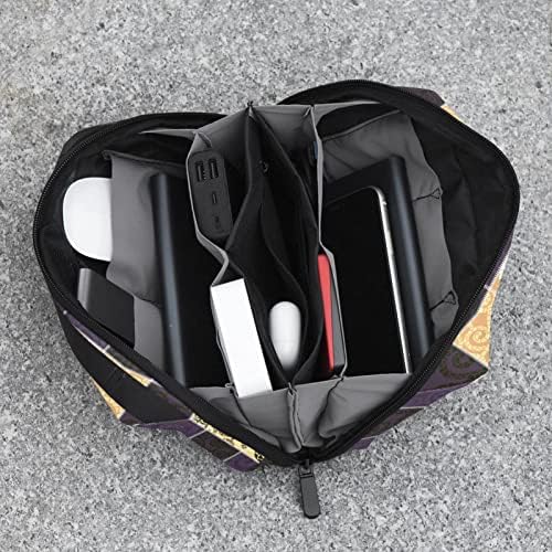 Nošenje torbi Travel torbe USB kabl Organizovanje džepnog pribora za zatvarač patent zatvarač, moderni ljubičasti