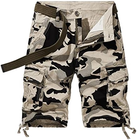 Muške pamučne ležerne maskirne kratke hlače za više džepa Twill Camo Cargo kratke hlače sa zatvaračem Summer