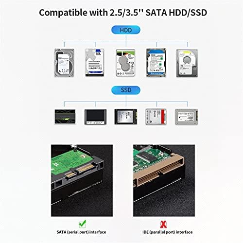 SDFGH USB3. 0 priključna stanica za tvrdi disk 2.5/3.5 SATA HDD / SSD brzi čitač kartica od aluminijumske