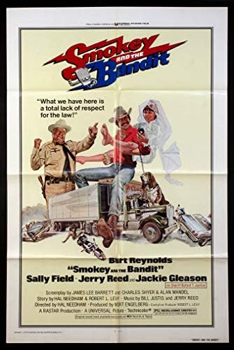 Smokey i Bandit Burt Reynolds Jackie Gleason 1977 Original 27x41 Jedan listni filmski poster