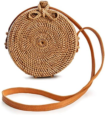Torbe od ratana za žene-ručno rađena pletena tkana torbica krug Boho torba Bali